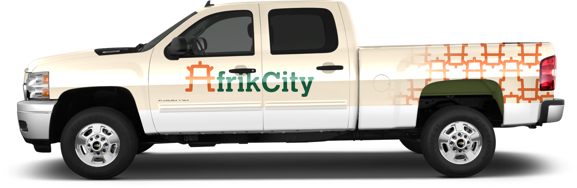 The AfrikCity branded truck